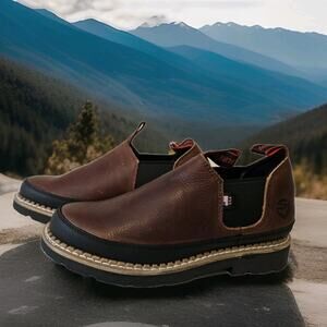 NWT! SUREWAY Slip-On Work Boots Slip-on Casual Tobacco Sz Men’s 10.5, Women 12.5